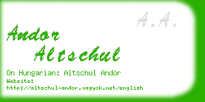 andor altschul business card